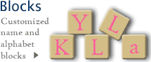 Blocks with customized name and alphabet blocks