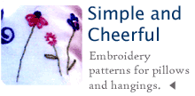 Embroidery patterns for pillows and hangings